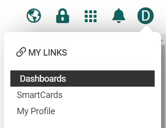 Dashboards menu link